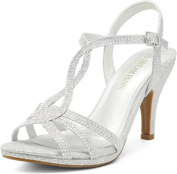 DREAM PAIRS Women's Amore Fashion Stilettos Open Toe Pump Heel Sandals