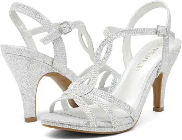 DREAM PAIRS Women's Amore Fashion Stilettos Open Toe Pump Heel Sandals - Image 3