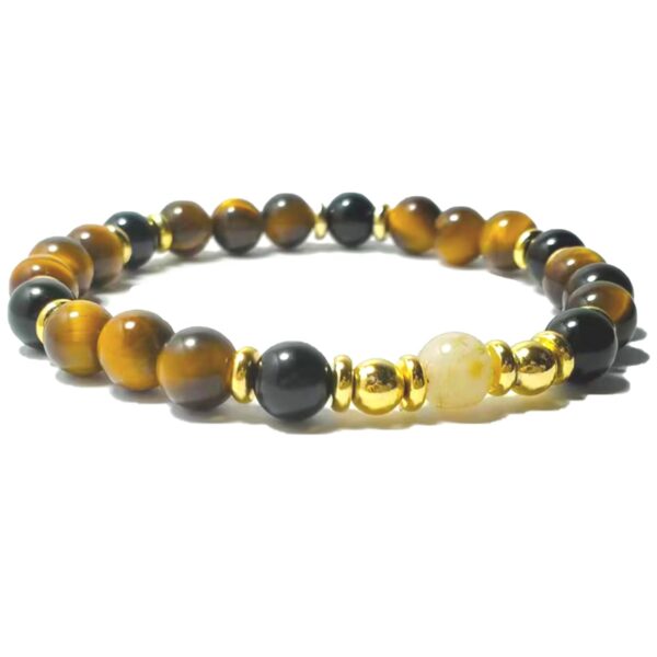 Plus Large Size Tigers Eye Bracelets For Men - Image 6